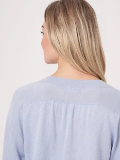 Pullover Aus Kaschmir-Seide Mit Ellbogenarmeln