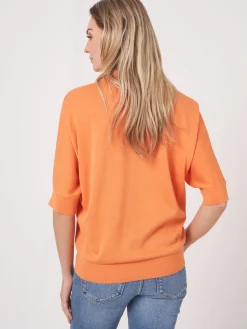Pullover Mit Polokragen Aus Baumwollmischung