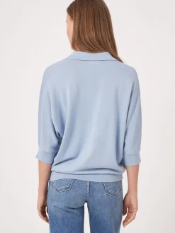 Pullover Mit Polokragen Aus Baumwollmischung