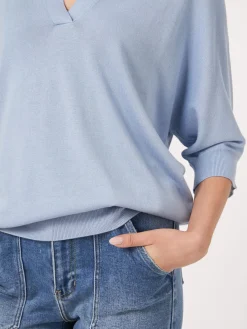 Pullover Mit Polokragen Aus Baumwollmischung