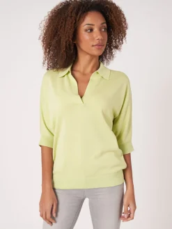 Pullover Mit Polokragen Aus Baumwollmischung