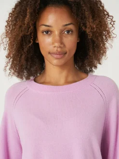Raglan-Pullover Aus Kaschmir Mit Hochgeripptem Saum Und Seitenschlitz