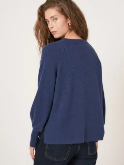 Raglan-Pullover Aus Kaschmir Mit Hochgeripptem Saum Und Seitenschlitz