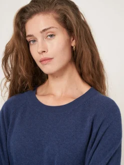 Raglan-Pullover Aus Kaschmir Mit Hochgeripptem Saum Und Seitenschlitz