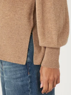 Raglan-Pullover Aus Kaschmir Mit Hochgeripptem Saum Und Seitenschlitz