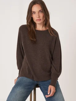Raglan-Pullover Aus Kaschmir Mit Hochgeripptem Saum Und Seitenschlitz