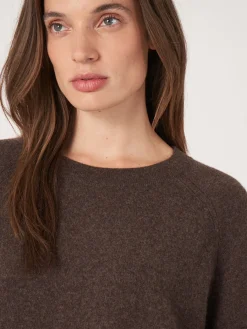 Raglan-Pullover Aus Kaschmir Mit Hochgeripptem Saum Und Seitenschlitz