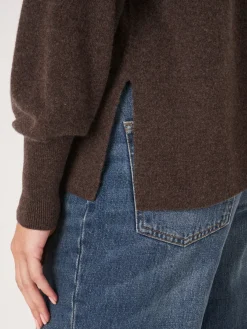 Raglan-Pullover Aus Kaschmir Mit Hochgeripptem Saum Und Seitenschlitz