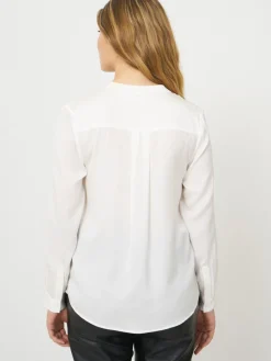 Seidenbluse Mit Mandarin-Kragen