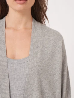 Strickjacke Aus Kaschmir-Seidenmischung Mit Offener Vorderseite Und Taschen