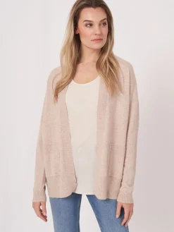 Strickjacke Aus Kaschmir-Seidenmischung Mit Offener Vorderseite Und Taschen