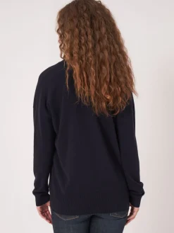 Strickjacke Aus Kaschmir-Seidenmischung Mit Offener Vorderseite Und Taschen