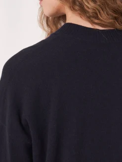 Strickjacke Aus Kaschmir-Seidenmischung Mit Offener Vorderseite Und Taschen