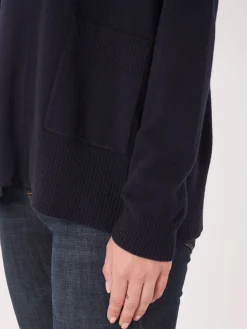 Strickjacke Aus Kaschmir-Seidenmischung Mit Offener Vorderseite Und Taschen