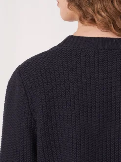 Strickjacke Aus Reiner Baumwolle In Rippstrick