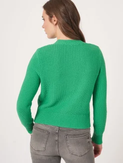 Strickjacke Aus Reiner Baumwolle In Rippstrick
