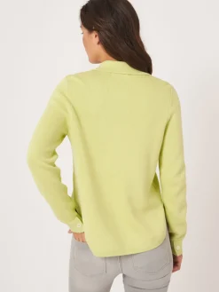Strickjacke Mit Hemdkragen Und Taschen