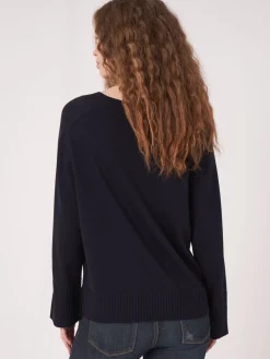 Strickpulli Mit Breitem Rippensaum