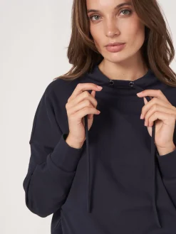 Sweatshirt Aus Baumwollmischung Mit Kordelzug