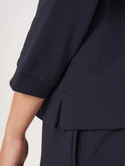 Sweatshirt-Jacke Mit Verdeckter Knopfleiste Aus Baumwollmischung
