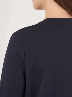 Sweatshirt-Jacke Mit Verdeckter Knopfleiste Aus Baumwollmischung
