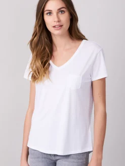 T-Shirt Mit V-Ausschnitt Und Brusttasche