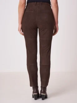 Weite Wildlederhose