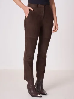 Weite Wildlederhose