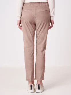 Wildlederhose Mit Elastischer Taille