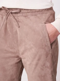 Wildlederhose Mit Elastischer Taille